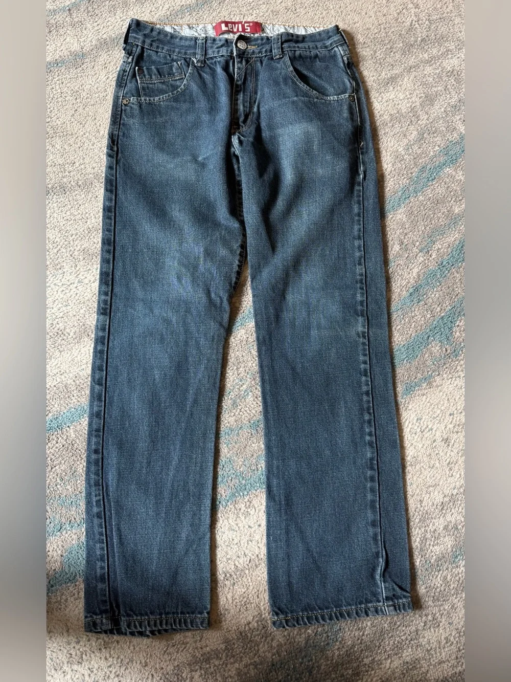 Boys Size 18 Levi's 514 Blue Slim Straight Jeans